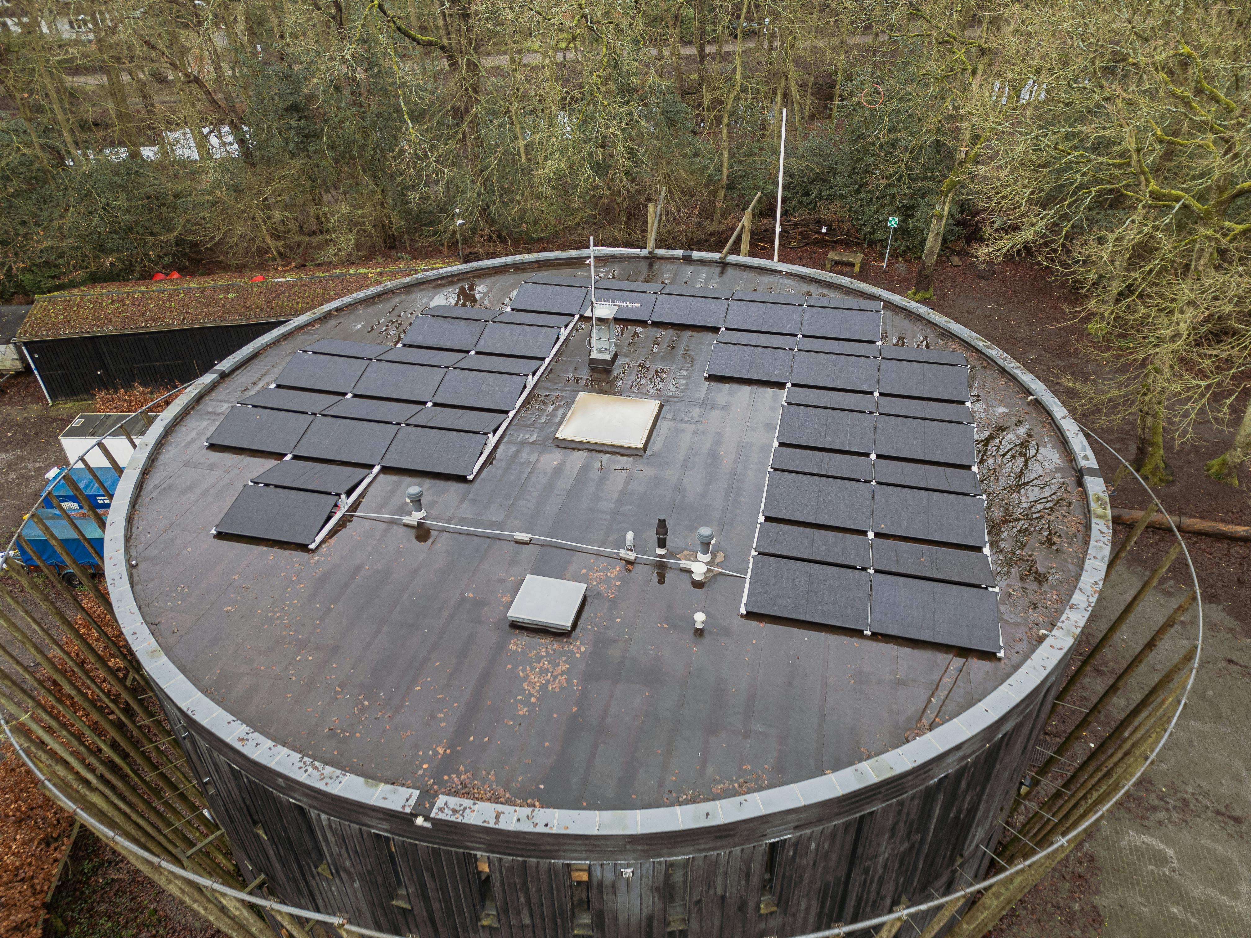 Industrial facility with installed solar system